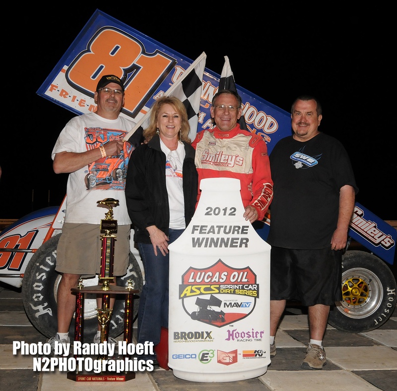 Danny Wood used lapped traffic to his advantage to make the last lap pass to capture the $4,000 payday at Cocopah Speedway in Yuma, Arizona. Photo Credit: Randy Hoeft (N2PHOTOgraphics) 