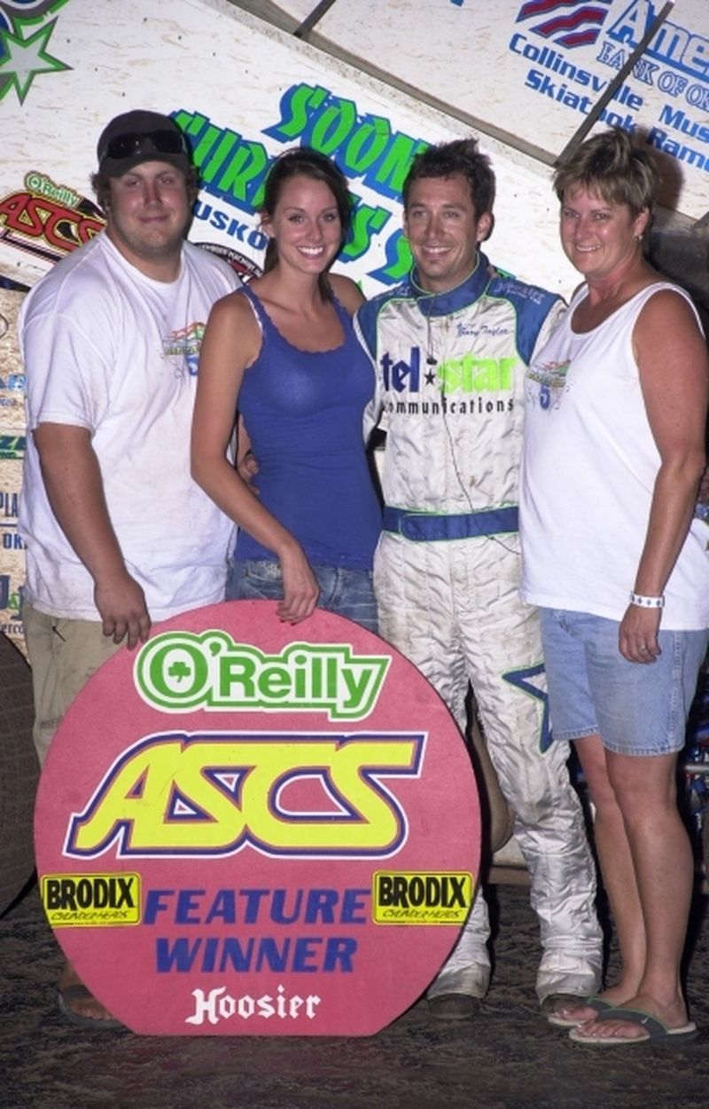 Gary Taylor picked up his second O'Reilly ASCoT National win of the week by topping Round Five of the 16th Annual Toyota Tundra ASCS Sizzlin' Summer Speedweek at Oklahoma City's State Fair Speedway on Friday night.