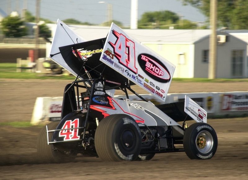 Jason Johnson in O'Reilly ASCoT action at Dakota State Fair Speedway in Huron, SD, on Saturday night.