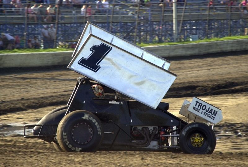 Sean McClelland in American Bank of Oklahoma ASCS Sooner Region action at Creek County Speedway in Sapulpa, OK.