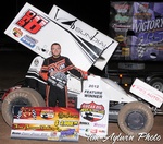 Tony Bruce Jr takes the Copper Classic preliminary feature event at Canyon Raceway Park. Photo by Tim Aylwin  