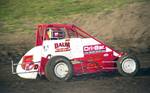 Zach Daum in Kornhusker Midget Klassic action at Rising City's Butler County Motorplex.