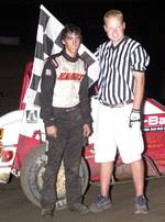 Zach Daum of Pocohontas, IL, won Monday night's 30-lap Kornhusker Midget Klassic feature event at Rising City, Nebraska's Butler County Motorplex.