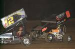 Short Track Nationals contact between Tim Shaffer (a12) and Gary Wright (9) 