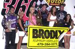 Sunday's Brodix Tournament of Champions winner Jason Johnson is joined on the podium by runner-up Billy Alley (right) and third-place finisher Brian Brown.