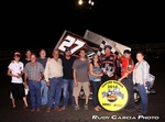 Mustang, Oklahoma's Andy Shouse steal the ASCS Lone Star loot at Cowtown Speedway! Loot has not stayed in texas yet! Thanks Rudy Garcia for the photo