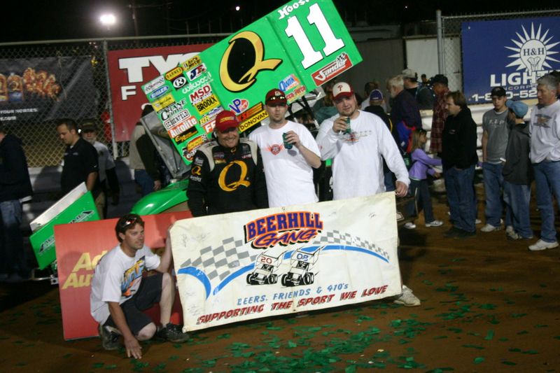 WGS-5/15/08- #11 Steve Kinser Feature Winner W/ Beer Hill Gang