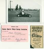 Mike in his new quarter-midget, a Kurtis copy build by his father-1958