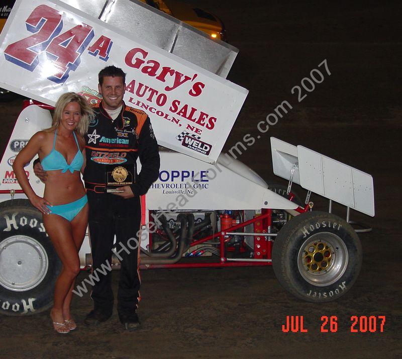 Brian Brown Wins Belleville Ks NCRA 360 Feature 7/26/2007