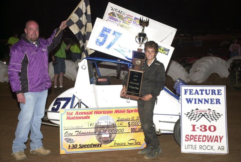 Trent Taylor earned $1,500 Saturday Horizon Mini Sprints Restricted 