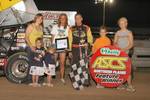 North Dakota's Lee Grosz captured his first ASCS Northern Plains Region feature win of the season by topping Saturday night's 16th Annual Kouba Memorial at North Central Speedway in Brainerd, MN.