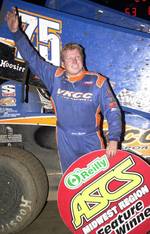 Jesse Hockett won Friday night's ASCS Midwest Region U.S. 36 Raceway