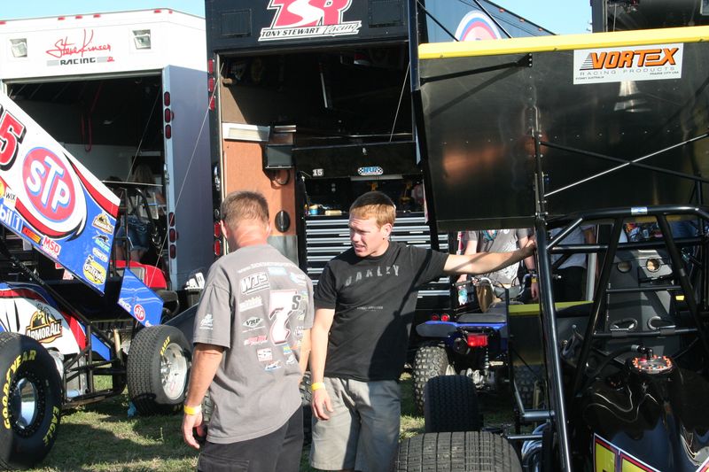 Brad Sweet with Rod Tiner (back to camera)