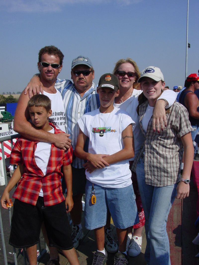Cody & Mason with Family at races