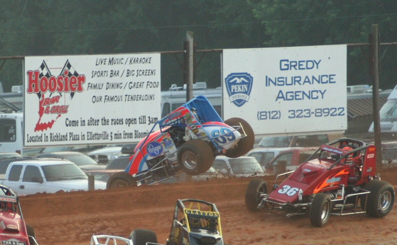 Jerry Coons goes for a ride at Bloomington