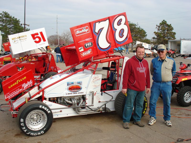 '08 Super Sprint OKc. Racing part time for car owners Tom(pictured right) & Kevin Pickard