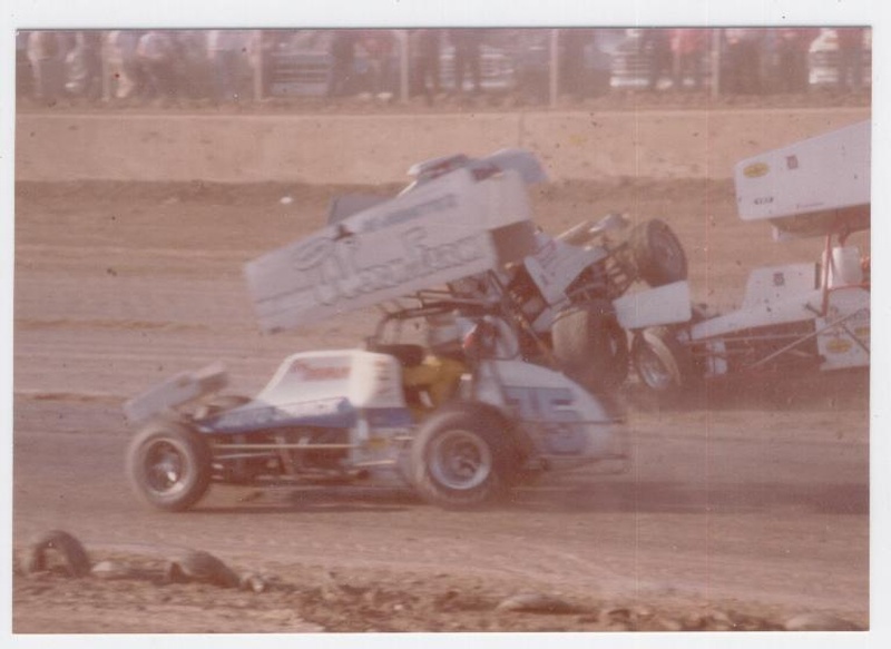 unknown driver in a NANCE car starts a wild flip