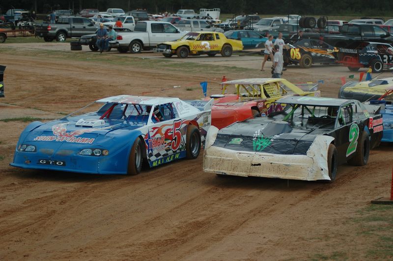 Lined up for hot laps