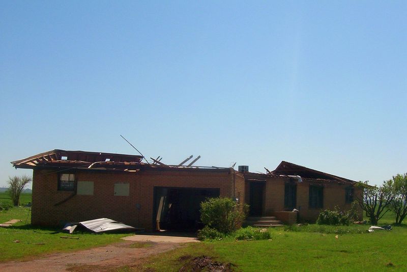 Tornado Damage Southest Of Kremlin, Ok