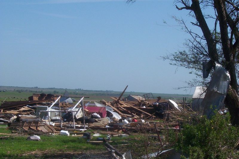 Tornado Damage Southest Of Kremlin, Ok