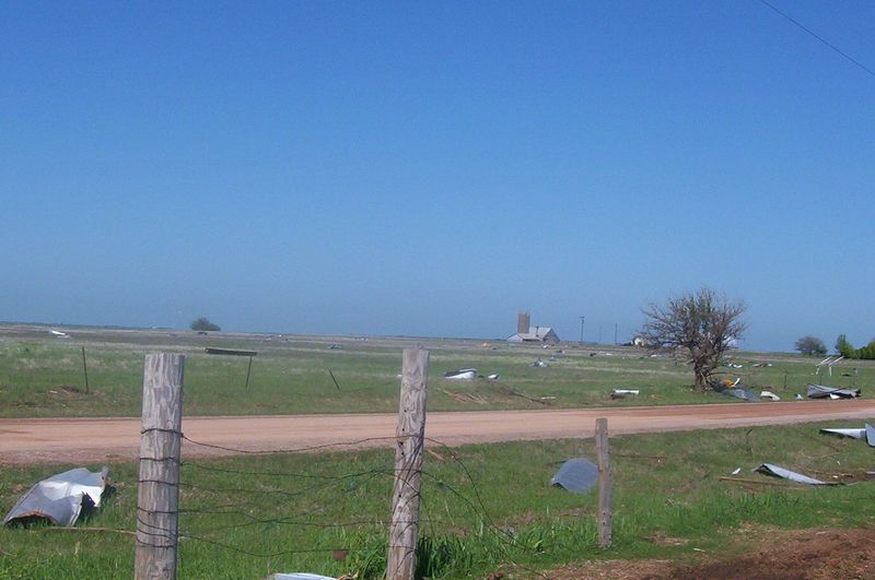 Tornado Damage Southest Of Kremlin, Ok