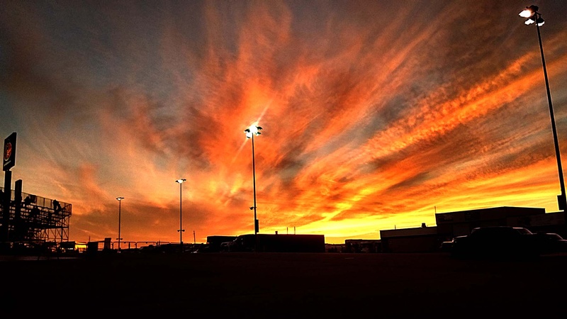 Sunset at Irwindale Speedway November 18, 2017