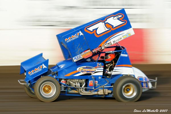 Garrett Ishii Flying Down Thunderbowl's Backstretch