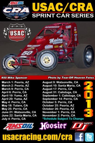 MAY 18TH TULARE RACE ADDED TO AMSOIL USAC/CRA SPRINT CAR SCHEDULE Page