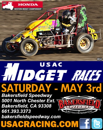 HONDA USAC WESTERN MIDGETS INVADE BAKERSFIELD THIS SATURDAY Page 1